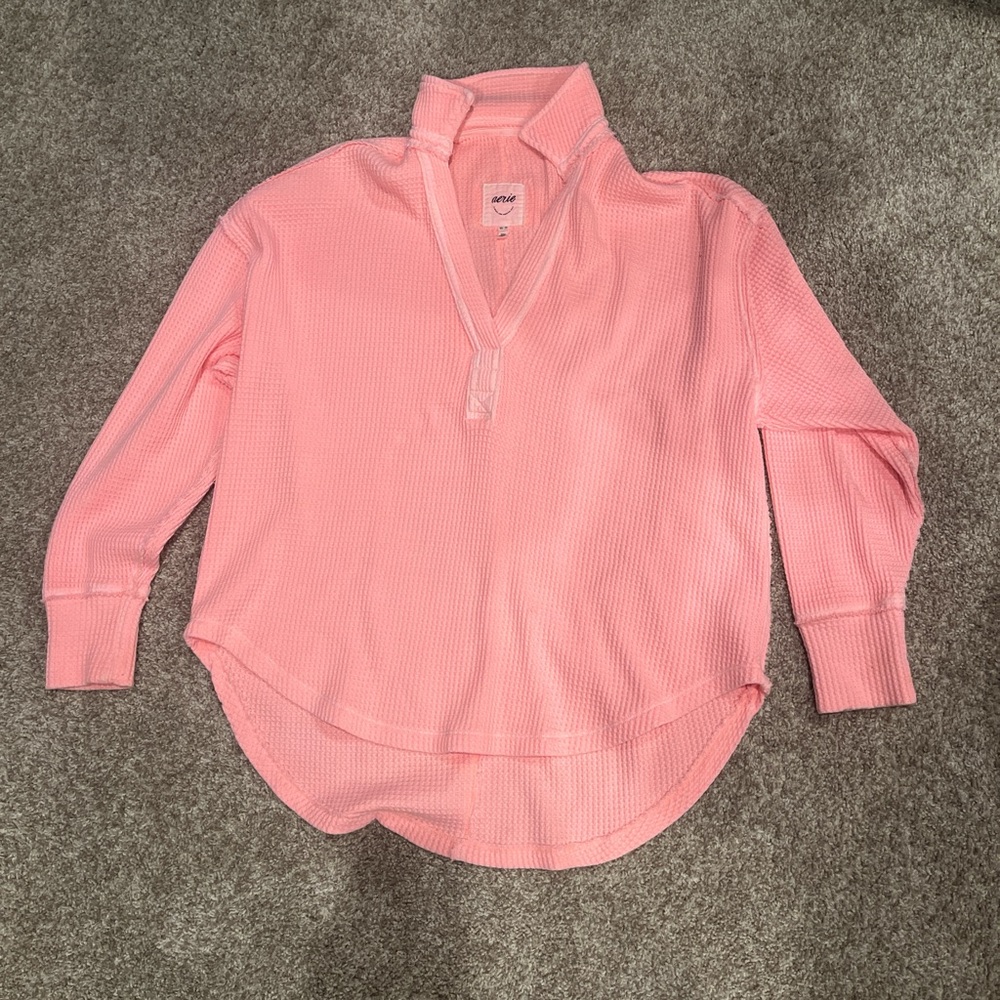 Aerie Pink Pullover Jacket